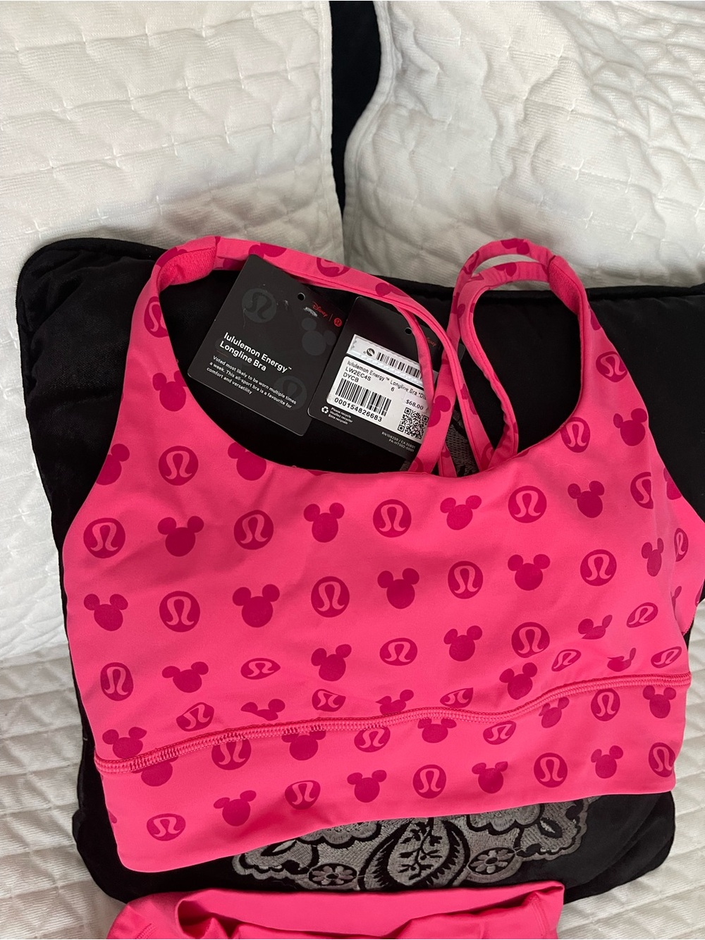 Lululemon x Disney Pink Athletic Set - Sports Bra & Leggings set size 6 - Picture 11 of 12
